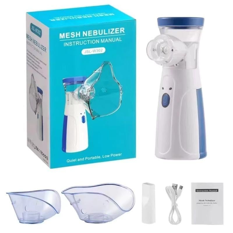 Portable Mesh Nebulizer, Silent and Compact Nebulizer Machine for Adult and Kids