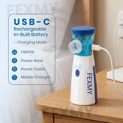 Portable Mesh Nebulizer, Silent and Compact Nebulizer Machine for Adult and Kids